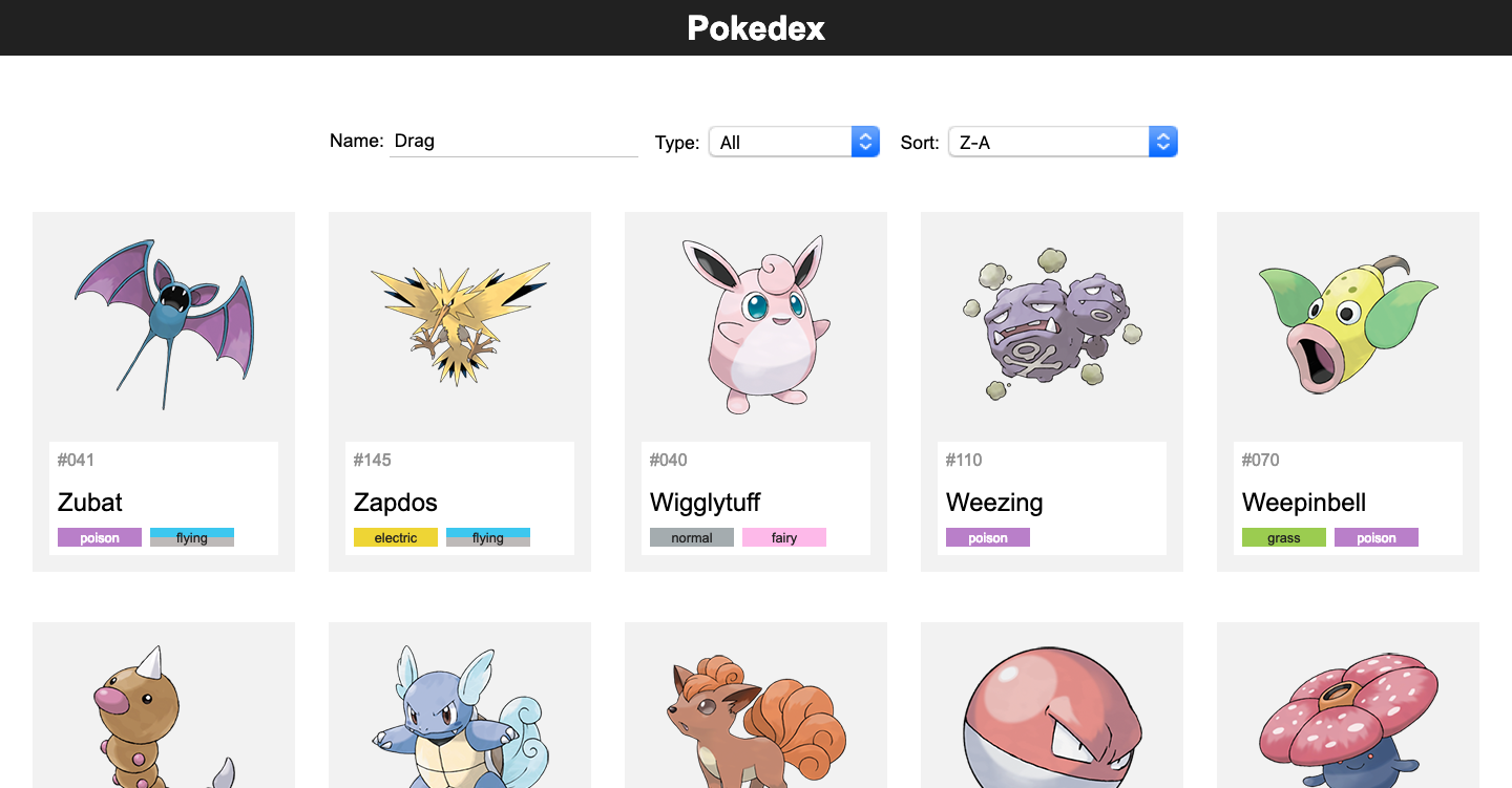 Pokedex Challenge