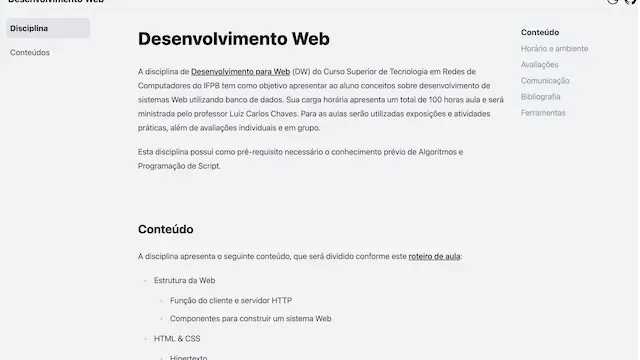 Disciplina de DW