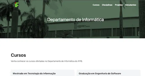 Home da UAI-IFPB