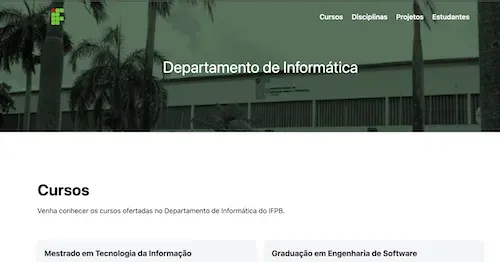 Home da UAI-IFPB
