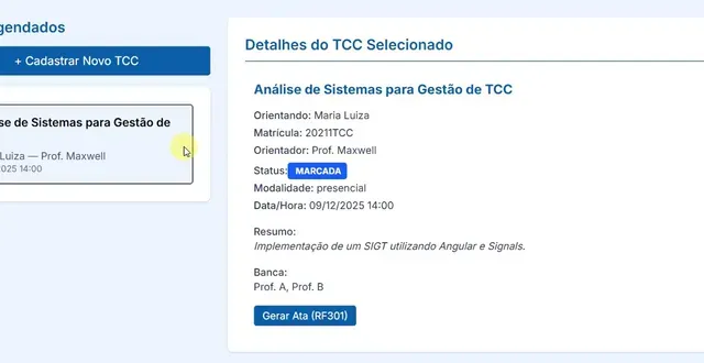 SIGT - Sistema Gerenciador de TCC